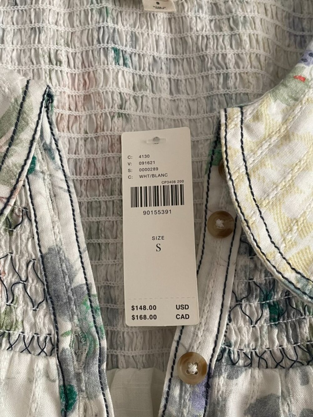 Anthropologie The Findley Puff-Sleeve Collared Mini Dress by Pilcro​ - Picture 5 of 6